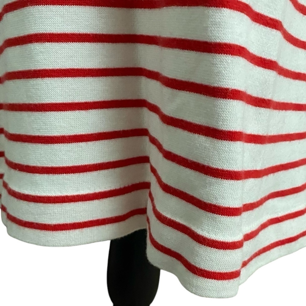 J.Crew Factory Red White Stripe Shift Dress Small Nautical Cotton Knit - Picture 5 of 12